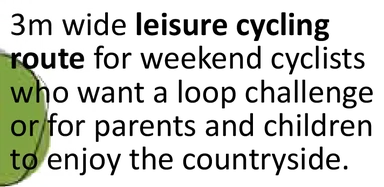 3 m wide leisure cycling route